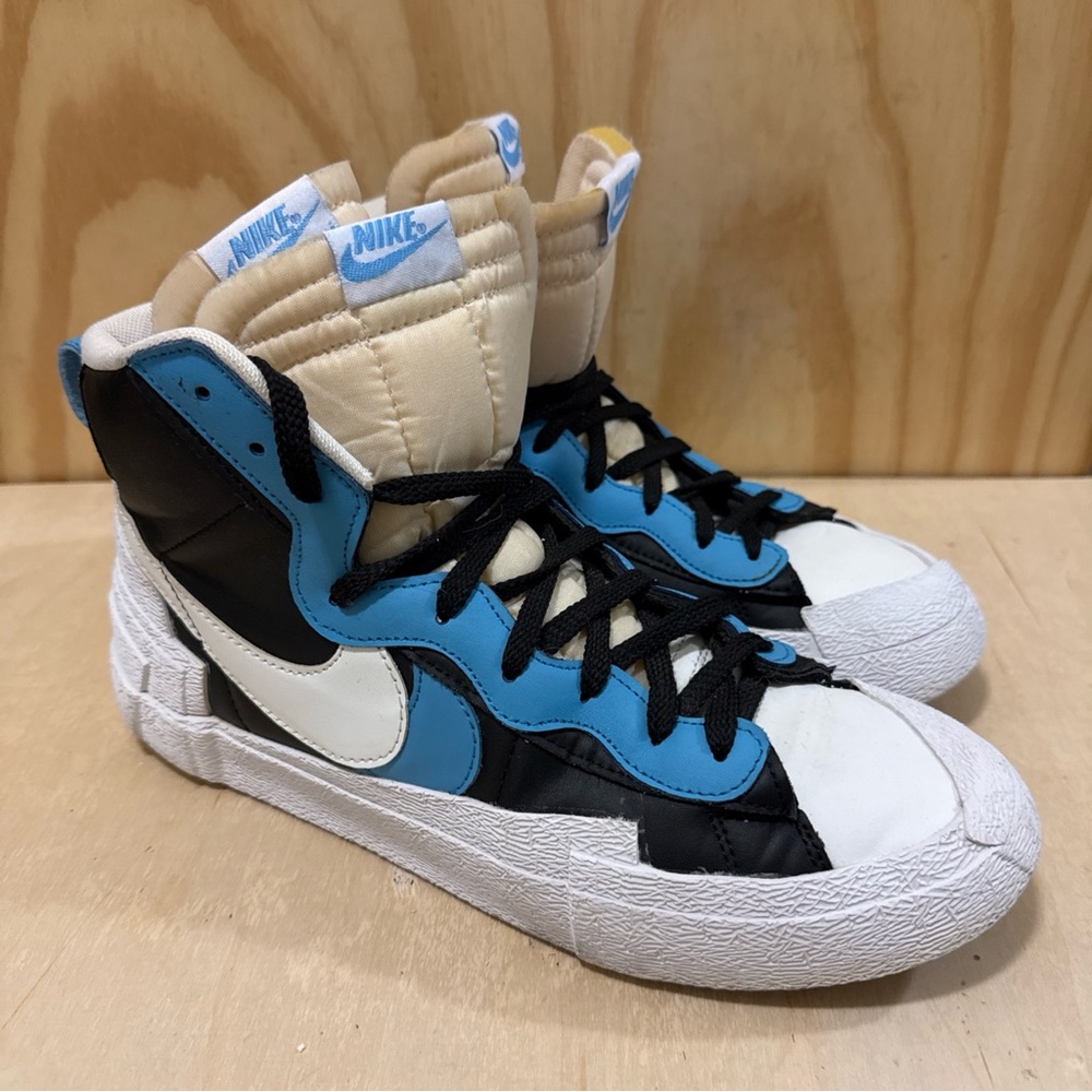 Nike Blazer Mid Sacai White Black Legend Blue Size 11.5 Sneakers BV0072-001